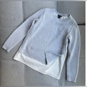 Club Monaco warming light blue 2 layer Sweater Wool Blend XS